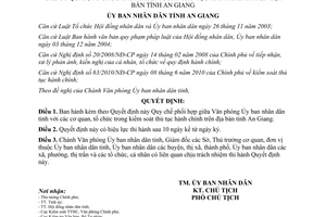 Quyết định 35/2011/QĐ-UBND Quy chế phối hợp giữa Văn phòng Ủy ban nhân dân