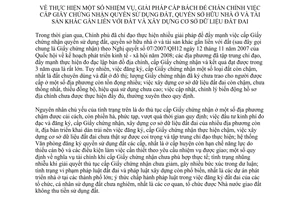 Chỉ thị 1474/CT-TTg chấn chỉnh việc cấp giấy chứng nhận quyền sử dụng đất