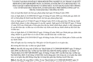 Thông tư 37/2011/TT-BGDĐT sửa đổi thủ tục hành chính