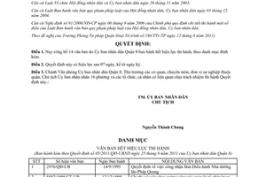 Quyết định 05/2011/QĐ-UBND bãi bỏ văn bản hết hiệu lực thi hành