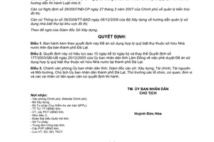 Quyết định 49/2011/QĐ-UBND Đề án sử dụng hợp lý quỹ biệt thự