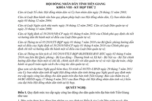 Nghị quyết 08/2011/NQ-HĐND mức trợ cấp ngày công lao động