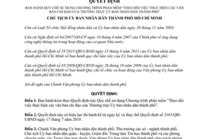 Quyết định 4071/QĐ-UBND 2011 phần mềm Theo dõi thực hiện văn bản Hồ Chí Minh