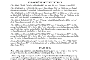 Quyết định 436/QĐ-UBND năm 2011 kiện toàn chức năng nhiệm vụ Văn phòng UBND