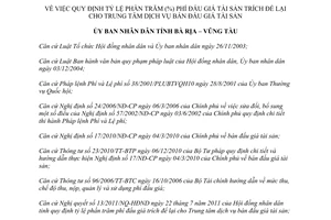 Quyết định 48/2011/QĐ-UBND tỷ lệ Trích phí đấu giá để lại cho Trung tâm đấu giá