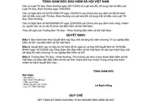 Quyết định 888/QĐ-BHXH Quy chế xét tặng Kỷ niệm chương Vì sự nghiệp chương