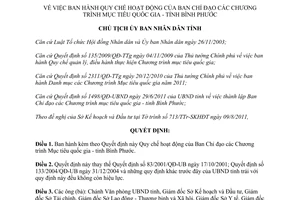 Quyết định 1980/QĐ-UBND năm 2011 hoạt động của Ban Chỉ đạo Chương trình Mục tiêu