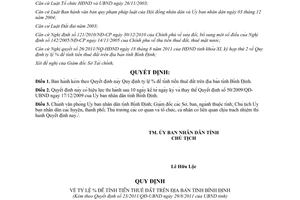 Quyết định 23/2011/QĐ-UBND Quy định tỷ lệ % để tính tiền thuê đất
