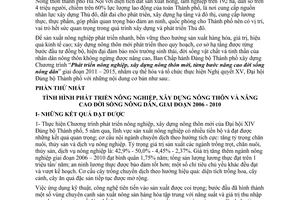 Chương trình 02-CTr/TU phát triển nông nghiệp, xây dựng nông thôn mới