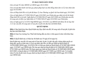 Quyết định 24/2011/QĐ-UBND sửa đổi phí, lệ phí trên địa bàn tỉnh Bình Định