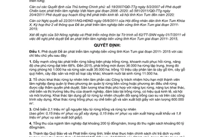 Quyết định 23/2011/QĐ-UBND phê duyệt Đề án phát triển lâm nghiệp bền vững