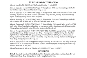 Quyết định 1597/2011/QĐ-UBND tiêu chuẩn những người hoạt động không chuyên trách