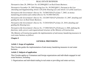 Circular No. 12/2011/TT-BXD guiding some provisions of the Government’s Decree