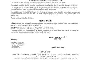 Quyết định 25/2011/QĐ-UBND chức năng nhiệm vụ Chi cục Văn thư Lưu trữ Quảng Trị