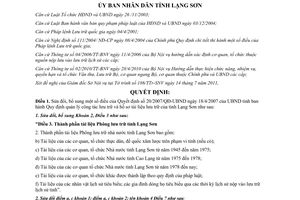 Quyết định 14/2011/QĐ-UBND sửa đổi Quyết định 20/2007/QĐ-UBND