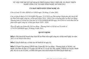 Quyết định 3554/QĐ-UBND 2011 Kế hoạch thực hiện Phát triển nghề công tác xã hội Nghệ An 2012