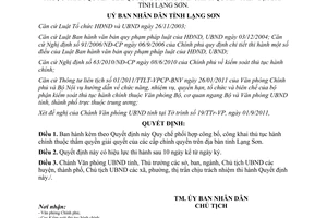 Quyết định 16/2011/QĐ-UBND  Quy chế phối hợp công bố, công khai thủ tục hành