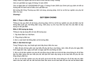 Thông tư 33/2011/TT-BCT  trình tự và thủ tục nghiên cứu phụ tải điện