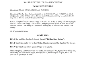 Quyết định 27/2011/QĐ-UBND Quy chế Thi đua Khen thưởng tỉnh Hà Tĩnh