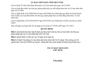 Quyết định 11/2011/QĐ-UBND trình tự, thủ tục ban hành văn bản