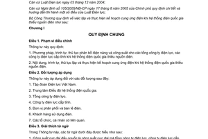 Thông tư 34/2011/TT-BCT lập và thực hiện kế hoạch cung ứng điện