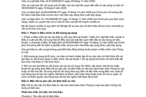 Thông tư 09/2011/TT-BKHĐT hướng dẫn lập Hồ sơ yêu cầu chỉ định thầu tư vấn