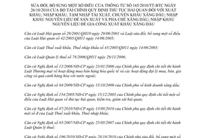 Thông tư 126/2011/TT-BTC sửa đổi Thông tư 165/2010/TT--BTC