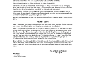 Quyết định 15/2011/QĐ-UBND chọn tổ chức cá nhân chủ trì Đề tài khoa học xã hội