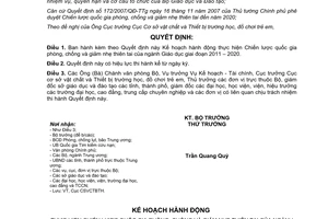 Quyết định số 4068/QĐ-BGDĐT Chiến lược phòng chống thiên tai ngành giáo dục