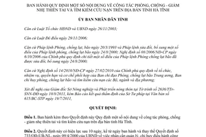 Quyết định 28/2011/QĐ-UBND công tác phòng, chống - giảm nhẹ thiên tai