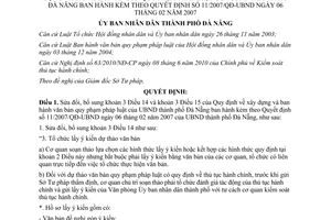 Quyết định 26/2011/QĐ-UBND xây dựng ban hành văn bản quy phạm Đà Nẵng