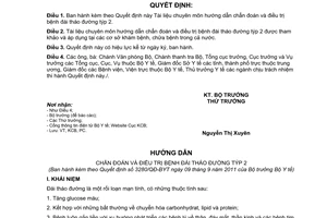 Quyết định 3280/QĐ-BYT  Tài liệu chuyên môn hướng dẫn chẩn đoán và đi
