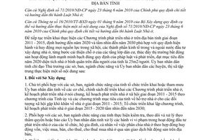 Chỉ thị 05/2011/CT-UBND thực hiện hướng dẫn thi hành Luật Nhà ở Bình Dương