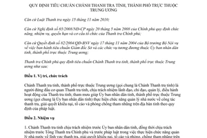 Thông tư 09/2011/TT-TTCP tiêu chuẩn Chánh Thanh tra tỉnh, thành phố