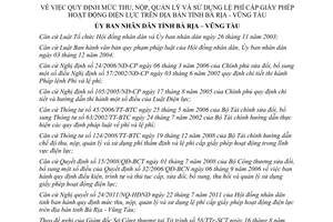 Quyết định 53/2011/QĐ-UBND lệ phí cấp giấy phép hoạt động điện lực