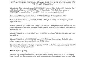 Thông tư 128/2011/TT-BTC hướng dẫn thuế giá trị gia tăng thu nhập doanh nghiệp