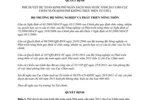 Quyết định 1319/QĐ-BNN-TC phê duyệt dự toán kinh phí ngân sách Nhà nước