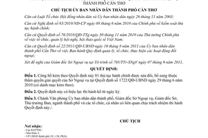 Quyết định 2178/QĐ-UBND công bố thủ tục hành chính được sửa đổi