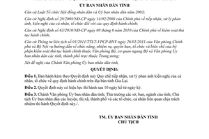 Quyết định 22/2011/QĐ-UBND Quy chế tiếp nhận, xử lý phản ánh kiến nghị