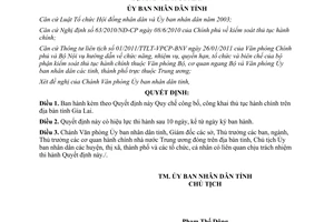 Quyết định 23/2011/QĐ-UBND Quy chế công bố, công khai thủ tục hành chính