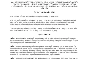 Quyết định 24/2011/QĐ-UBND Quy chế trách nhiệm và quan hệ phối hợp giữa cơ quan