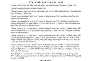 Quyết định 44/2011/QĐ-UBND thuê đất, mặt nước trên địa bàn tỉnh Ninh Thuận