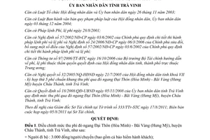 Quyết định 12/2011/QĐ-UBND thu phí qua đò ngang tỉnh Trà Vinh