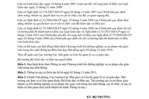 Thông tư 40/2011/TT-BGDĐT Chương trình bồi dưỡng nghiệp vụ sư phạm