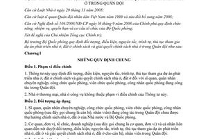 Thông tư 177/2011/TT-BQP dự án phát triển nhà ở đất ở chính sách giải quyết nhà ở trong Quân đội
