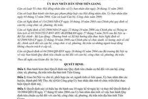 Quyết định 26/2011/QĐ-UBND tiêu chuẩn cụ thể đối với cán bộ, công chức