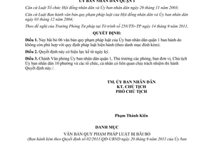 Quyết định 02/2011/QĐ-UBND bãi bỏ văn bản quy phạm pháp luật