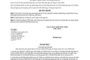 Quyết định 36/2011/QĐ-UBND bãi bỏ văn bản quy phạm pháp luật của Ủy ban nhân dân