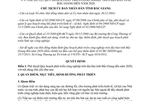 Quyết định 1303/QĐ-UBND năm2011 duyệt quy hoạch phát triển công nghiệp Bắc Giang