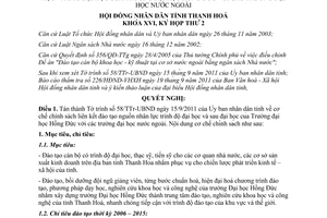 Nghị quyết 09/2011/NQ-HĐND chính sách liên kết đào tạo nhân lực trình độ đại học